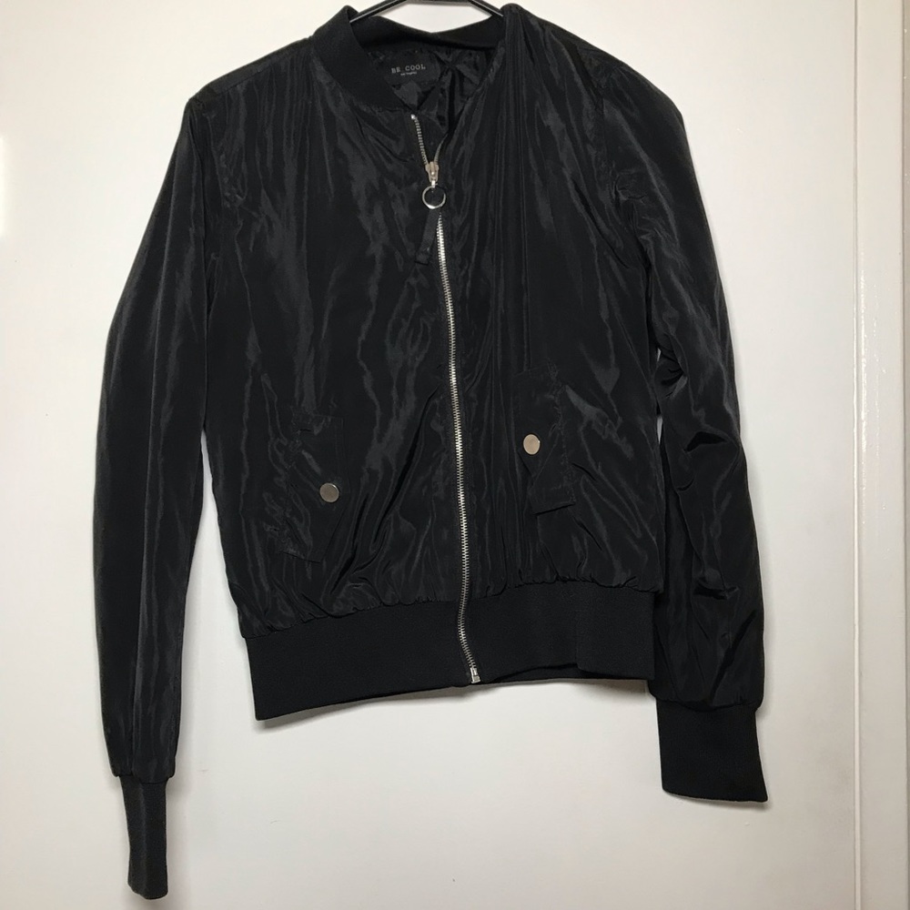 Black bomber jacket
